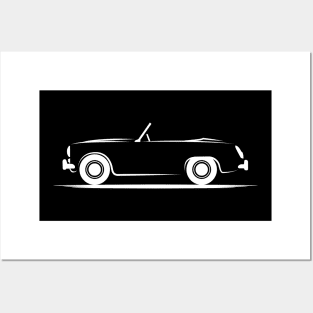 Austin Healey Sprite MK II  White Posters and Art